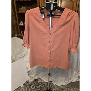 Como Blu Blouse. Burnt Orange, Elastic At Write. Cottagecore, Career Wear,...